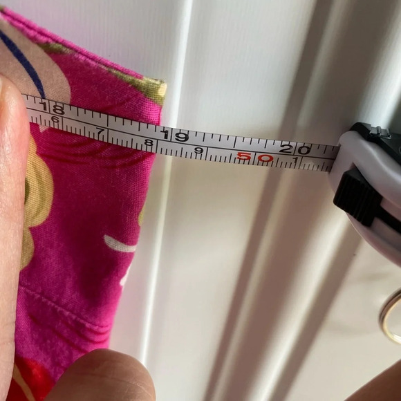 Tommy Hilfiger Hot Pink Floral Sheath Cotton Dress Sz 10 Spaghetti Strap Bright - Picture 6 of 8